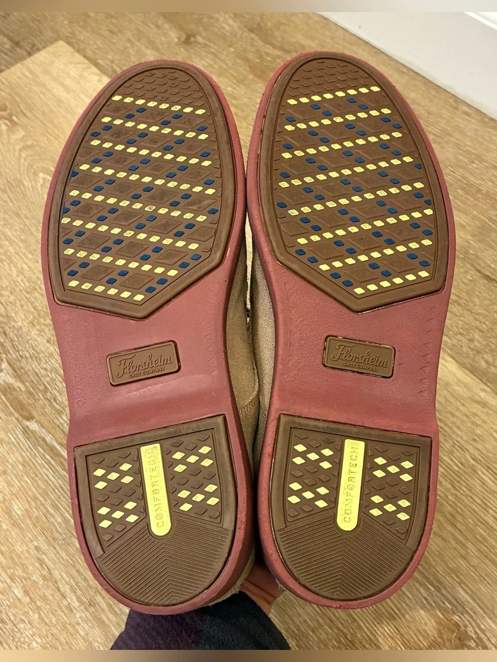Florsheim Supacush Plain Toe Oxford Jr Shoes Brown Sand Suede Kids Size 7 M